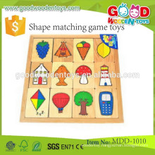 New item wooden match puzzle toy popular wooden shape matching game toys for children,Top quality wooden puzzle game MDD-1010